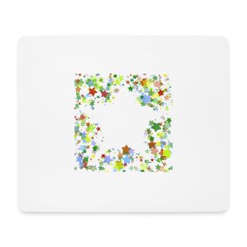 Sterne - Mousepad (Querformat) - Weiß - Vorne