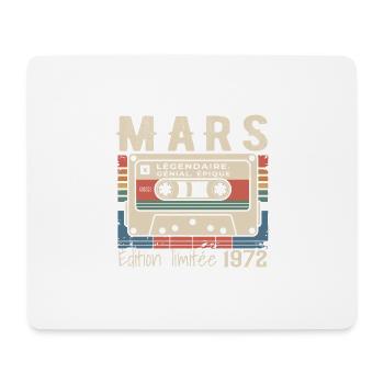 Geburtstag 1972 März 1972 geboren im März 1972 - Mousepad (Querformat) - Weiß - Vorne