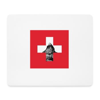 Schweiz Matterhorn Flagge - Mousepad (Querformat) - Weiß - Vorne