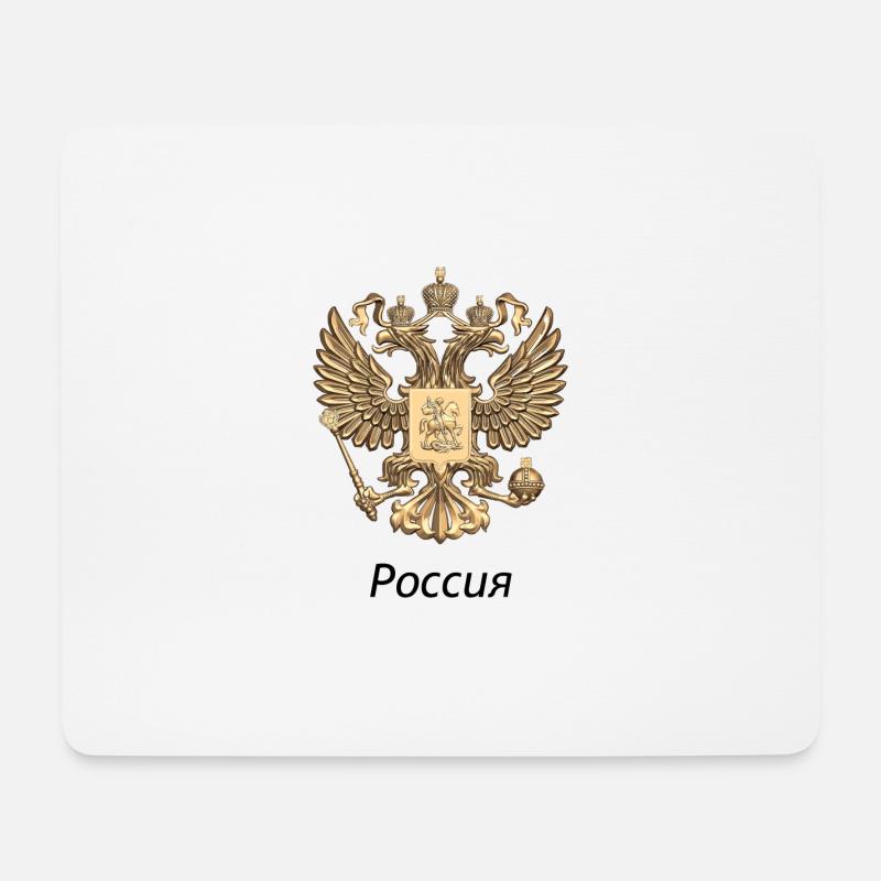 Russland Wappen - Mousepad (Querformat) - Weiß