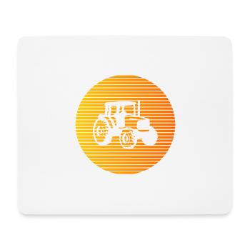 Tracteur - Tapis de souris (format paysage) - blanc - Devant