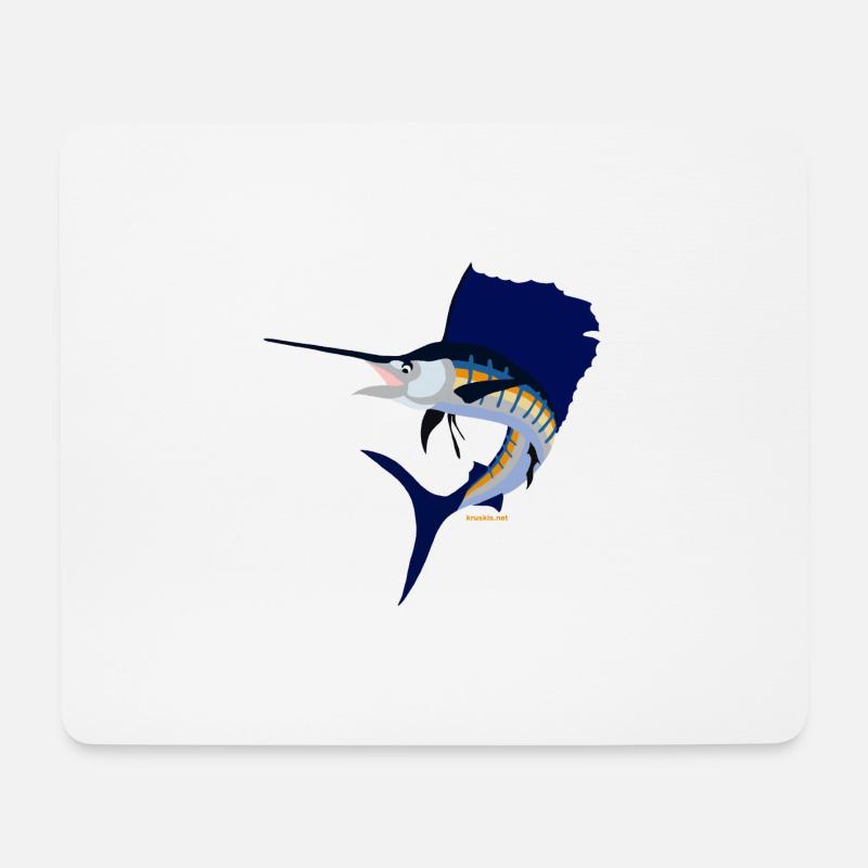 Jumping Sailfish - Mouse Pad (horizontal) - white