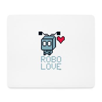 ROBO LOVE - Tapis de souris (format paysage) - blanc - Devant