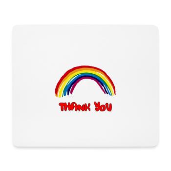 Merci - Tapis de souris (format paysage) - blanc - Devant