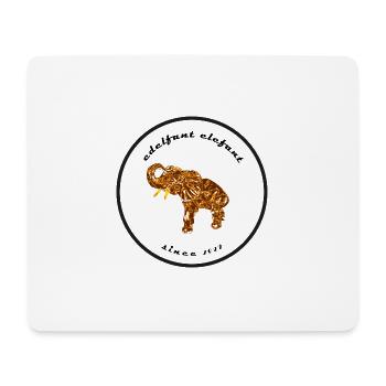 Edelfant Elefant - Mousepad (Querformat) - Weiß - Vorne