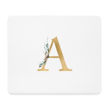 Personalisierbar Monogramm A - Mousepad (Querformat) - Weiß - Vorne