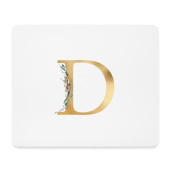 Personalisierbar Monogramm D - Mousepad (Querformat) - Weiß - Vorne