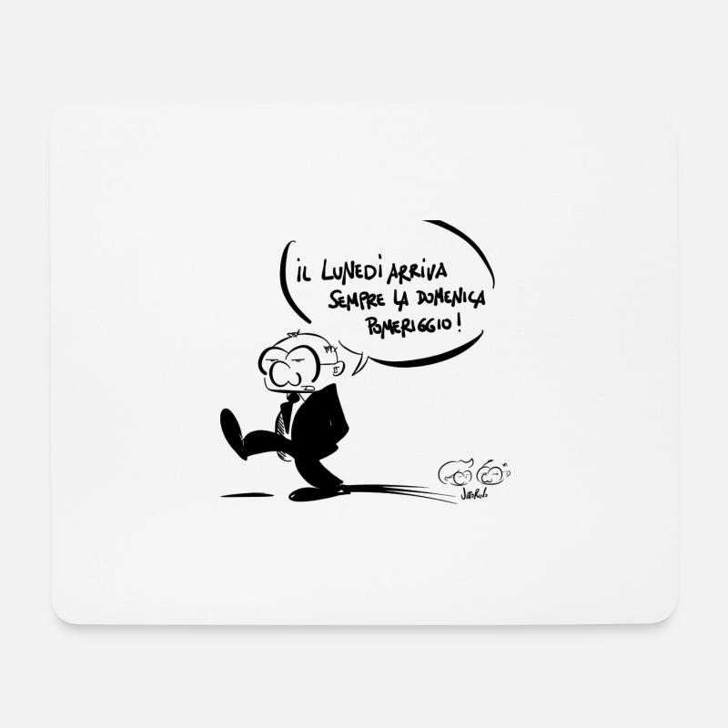 Lunedì - Tappetino per mouse (orizzontale) - bianco
