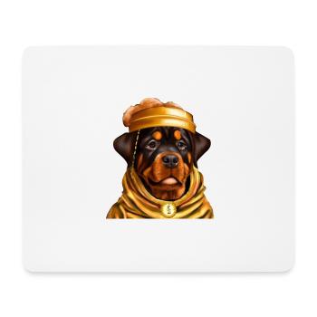 Rottweiler Golden Bathrobe Bitcoin Gold Beanie - Mouse Pad (horizontal) - white - Front