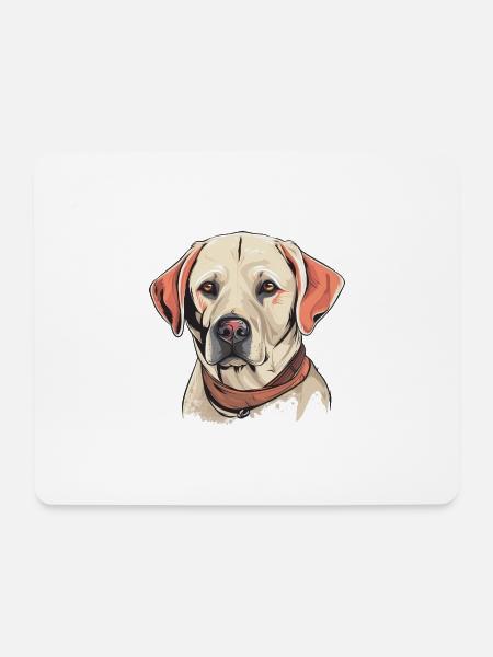 Labrador - Mousepad (Querformat) - Weiß