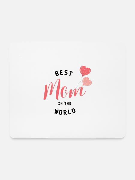 Best Mom Beste Mama Luftballons Slogan Muttertag - Mousepad (Querformat) - Weiß