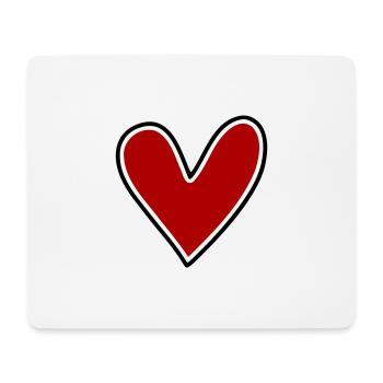 Simple heart for labeling - Mouse Pad (horizontal) - white - Front