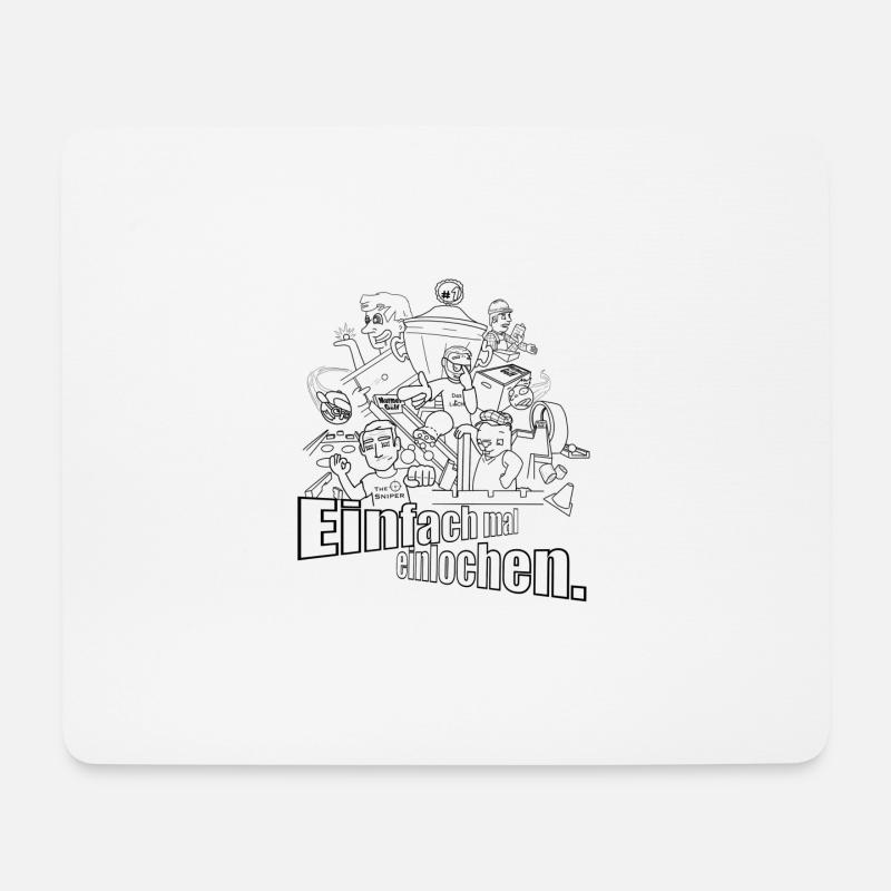 Murmelgolf - Einfach mal einlochen - Mousepad (Querformat) - Weiß