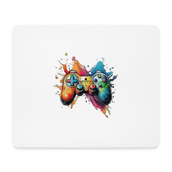 manette de jeu, joueur, console - Tapis de souris (format paysage) - blanc - Devant