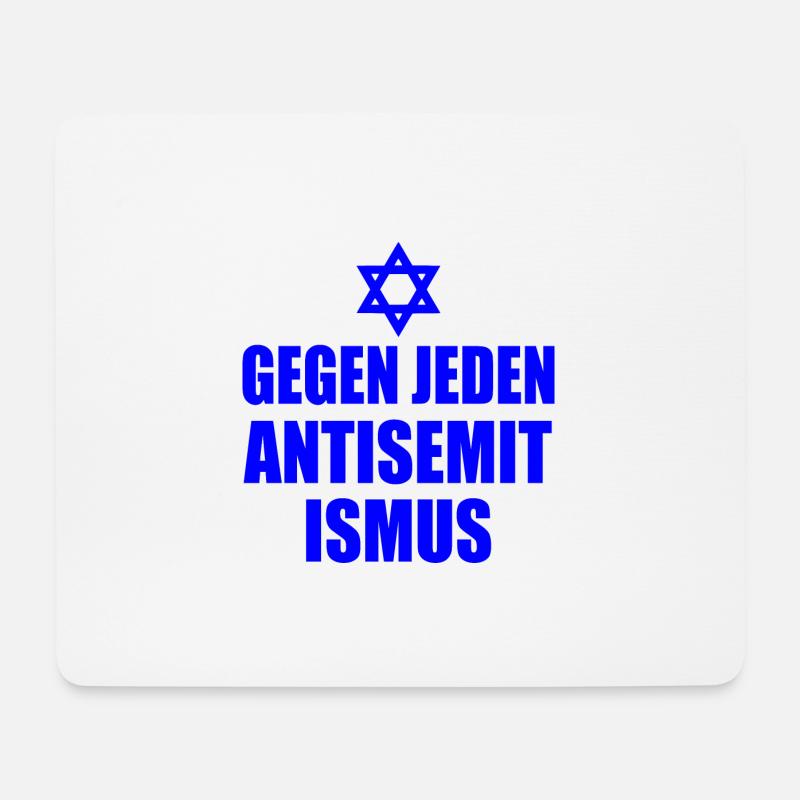 Gegen jeden antisemitismus - Mousepad (Querformat) - Weiß