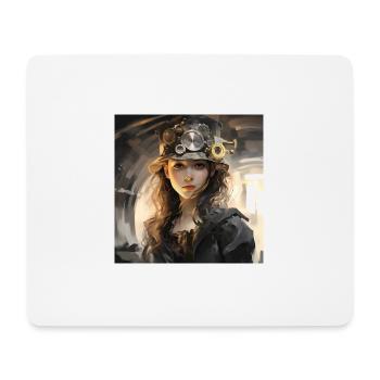 sherlock GIRL Steam punk - Tapis de souris (format paysage) - blanc - Devant