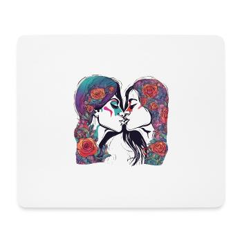 Embrasse-moi - Tapis de souris (format paysage) - blanc - Devant