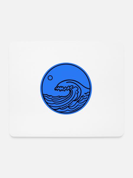 Welle Meer Ozean Wasser - Mousepad (Querformat) - Weiß