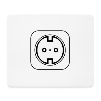 Symbole de prise électrique Électricien - Tapis de souris (format paysage) - blanc - Devant