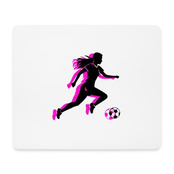 Fussballerin Symbol Fussball Spielerin Frau - Mousepad (Querformat) - Weiß - Vorne