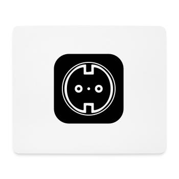 Prise électrique Symbole Électricien - Tapis de souris (format paysage) - blanc - Devant