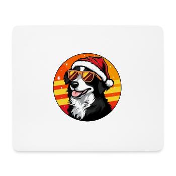 Australian Shepherd Dog Christmas Cool - Mouse Pad (horizontal) - white - Front