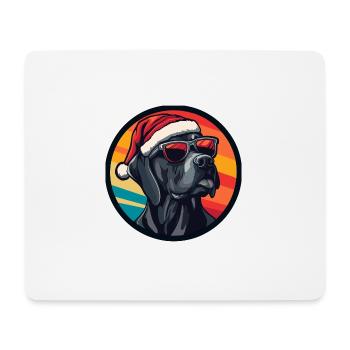Great Dane Hund Weihnachten Cool - Mousepad (Querformat) - Weiß - Vorne