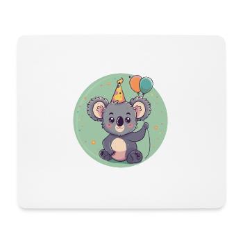 Bande dessinée d’anniversaire Koala - Tapis de souris (format paysage) - blanc - Devant