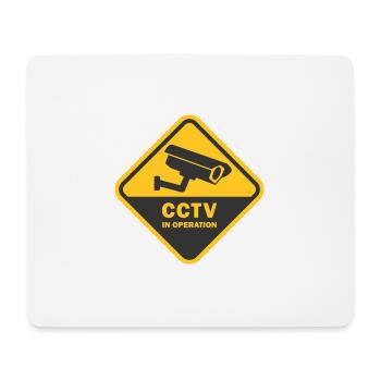 SECURITY CAMERAS IN USE - CCTV in operation - Mouse Pad (horizontal) - white - Front