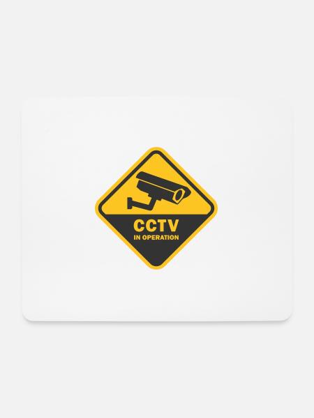 SECURITY CAMERAS IN USE - CCTV in operation - Mouse Pad (horizontal) - white