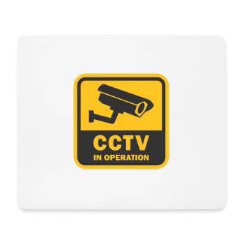 SECURITY CAMERAS IN USE - CCTV in operation - Mouse Pad (horizontal) - white - Front