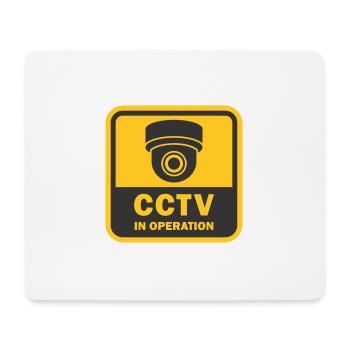 Security cameras in use symbol icon. Fixed CCTV ca - Mouse Pad (horizontal) - white - Front