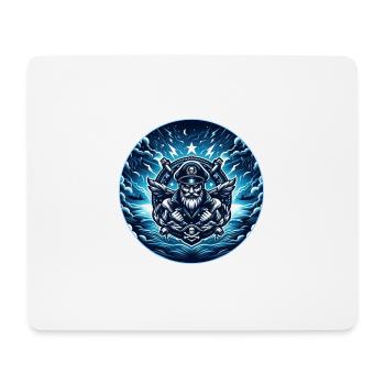 Captain in the Storm Logo - Mouse Pad (horizontal) - white - Front