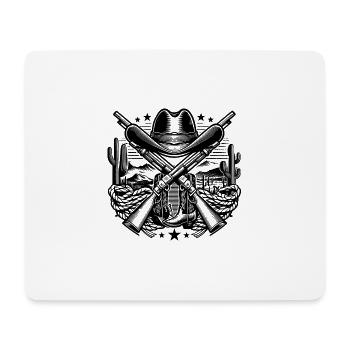 Logo western 2 - Tapis de souris (format paysage) - blanc - Devant
