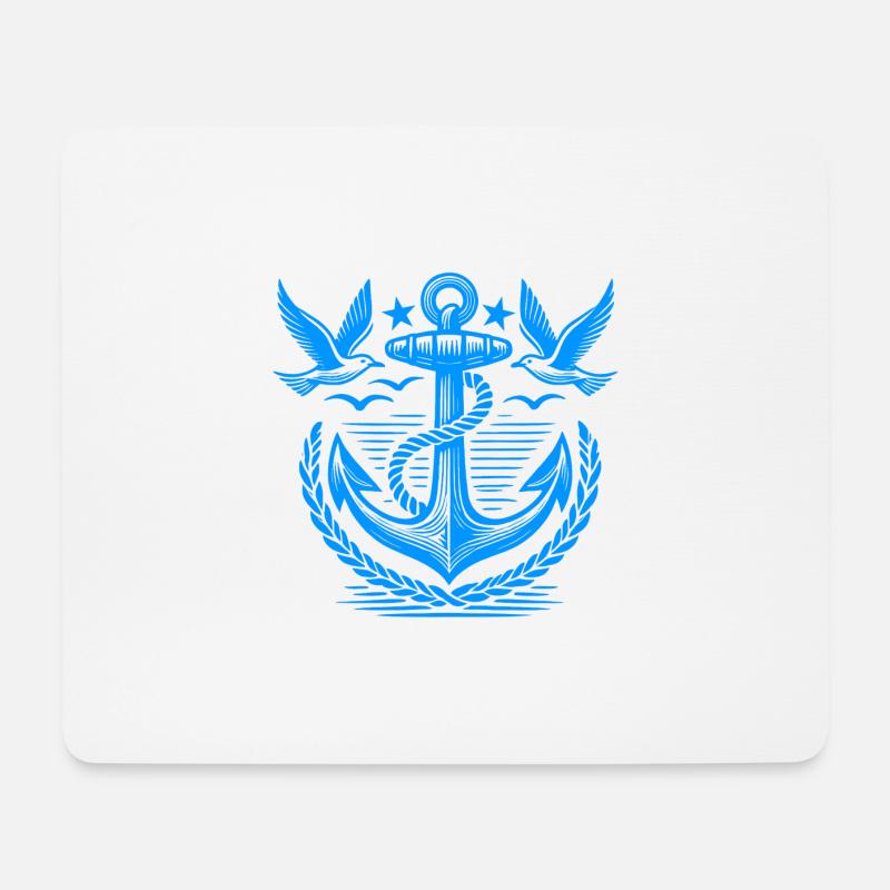Anker Möwen Logo - Mousepad (Querformat) - Weiß