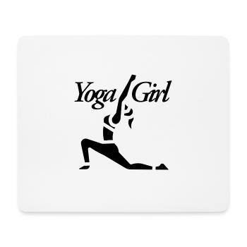 Fille de yoga - Tapis de souris (format paysage) - blanc - Devant