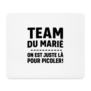 Team du marié – EVG enterrement de vie de garçon - Tapis de souris (format paysage) - blanc - Devant
