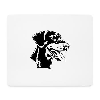 Doberman Pinscher - Doberman Pinscher chien canin Wilsigns - Tapis de souris (format paysage) - blanc - Devant