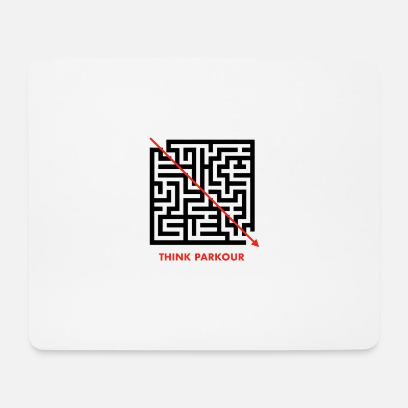 Denken Sie an Parkour - Mousepad (Querformat) - Weiß