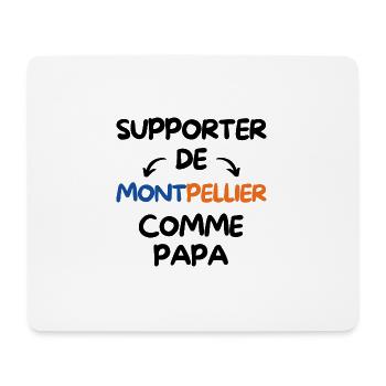 Supporter de Montpellier comme papa - Tapis de souris (format paysage) - blanc - Devant