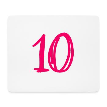 10 JAHRE. 10-JÄHRIGES JUBILÄUM. GEBURTSTAG 10 JAHRE.10 - Mousepad (Querformat) - Weiß - Vorne