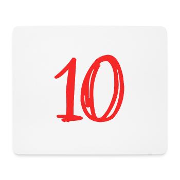 10 JAHRE. 10-JÄHRIGES JUBILÄUM. GEBURTSTAG 10 JAHRE.10 - Mousepad (Querformat) - Weiß - Vorne