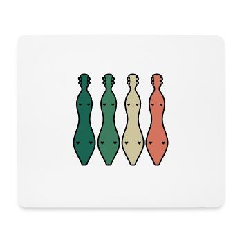 Retro Dulcimer Instrument Gitarre - Mousepad (Querformat) - Weiß - Vorne