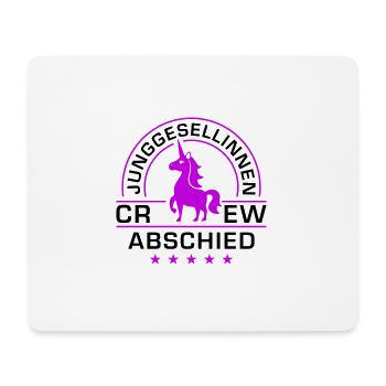 Junggesellinnenabschied Crew Einhorn - Mousepad (Querformat) - Weiß - Vorne