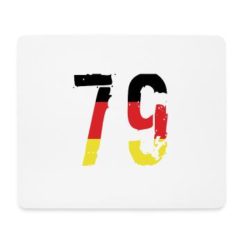 Maillot 79 Numéro Allemagne - Tapis de souris (format paysage) - blanc - Devant