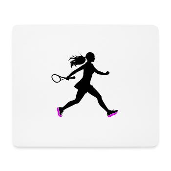 Icône du joueur de tennis - Tapis de souris (format paysage) - blanc - Devant