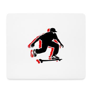 Skateboarding Man Symbol Skateboard - Mouse Pad (horizontal) - white - Front