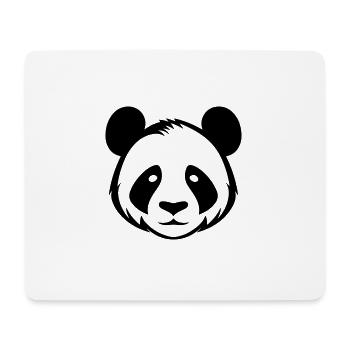 Panda head - Mouse Pad (horizontal) - white - Front