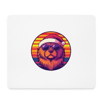 Chow Chow Chien Noël Cool - Tapis de souris (format paysage) - blanc - Devant