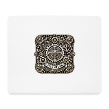 Steampunk Logo - Mouse Pad (horizontal) - white - Front